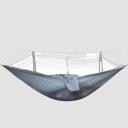 Transat suspendu style hamac en toile grise de qualité professionnelle
