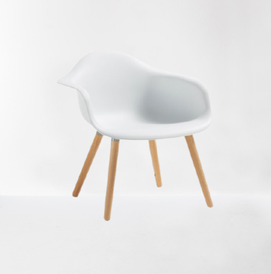 Chaise scandinave design blanche assise large