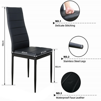 Chaise haut  dossier pour salle à manger (lot de 6)