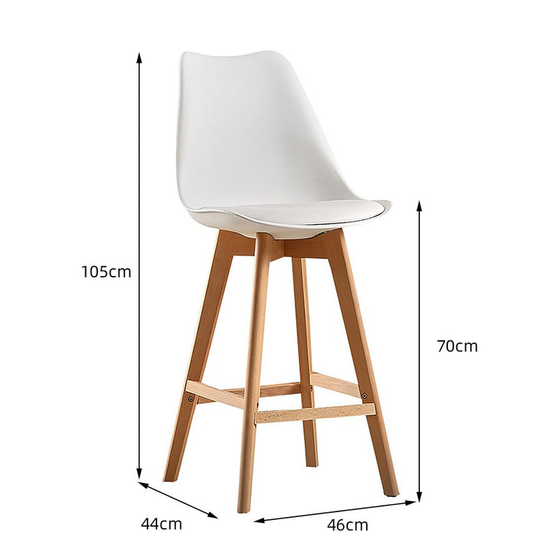Chaise de  bar blanche scandinave hauteur 70cm