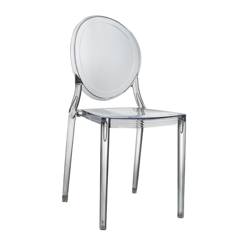 Chaise médaillon design à structure minimaliste