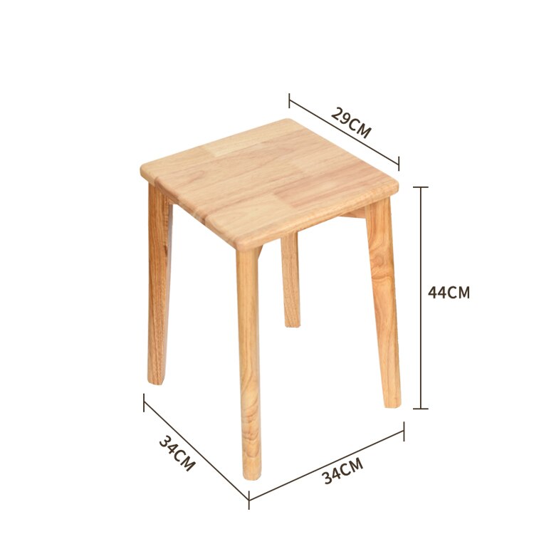Tabouret scandinave en bois minimaliste encastrable