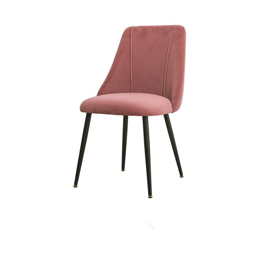 Chaise moderne de style scandinave en velours – Rose
