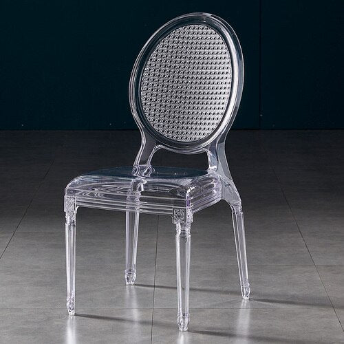 Chaise médaillon design de style époque en résine