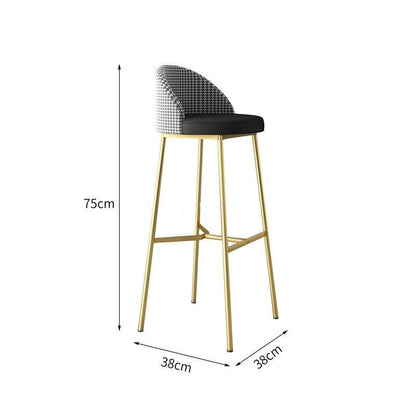 Chaise de bar de style scandinave double matière