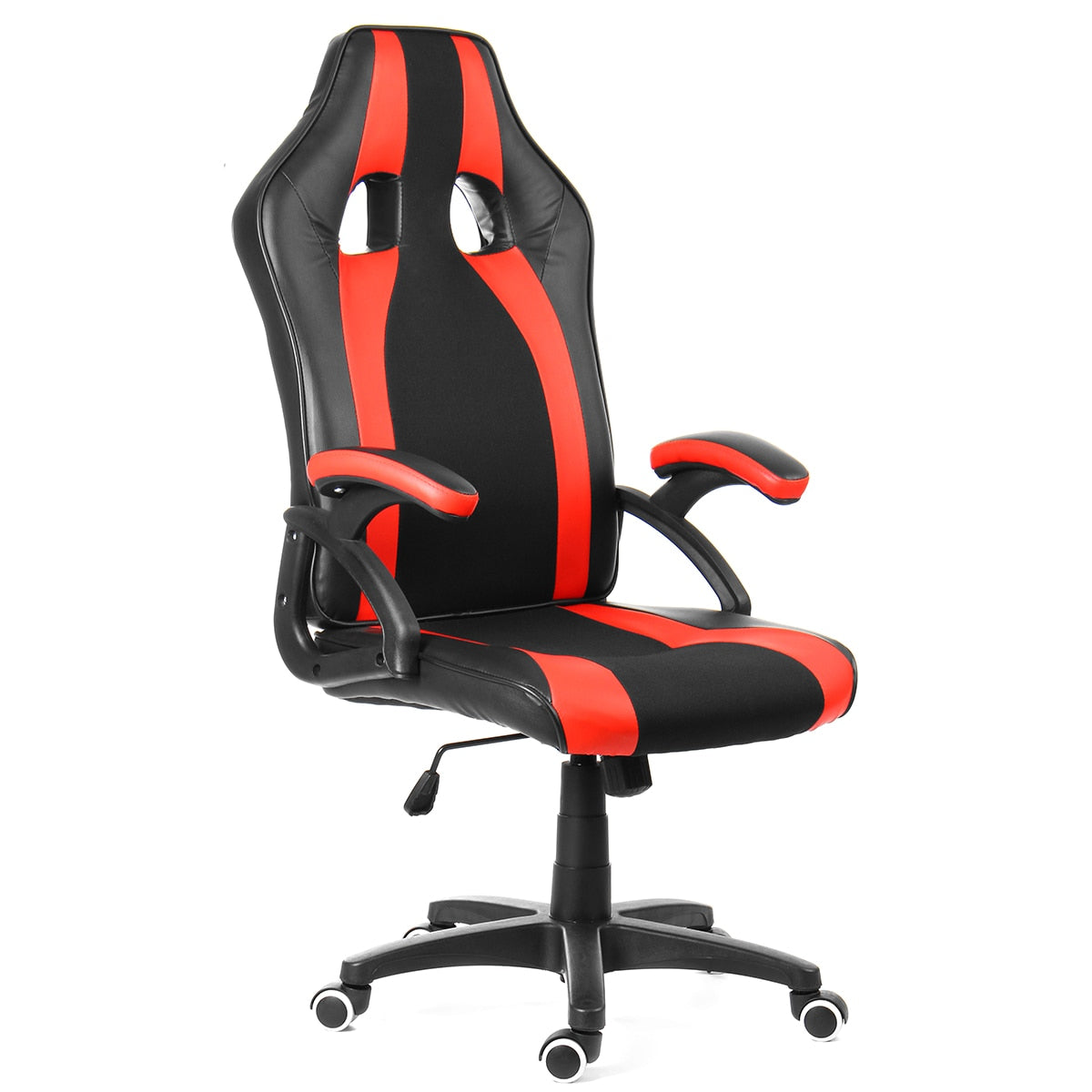 Chaise de bureau gamer sur roulettes ajustable avec accoudoirs