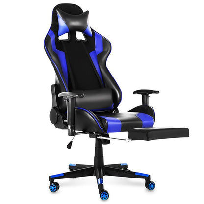 Chaise de bureau gamer sur roulettes ajustable avec accoudoirs