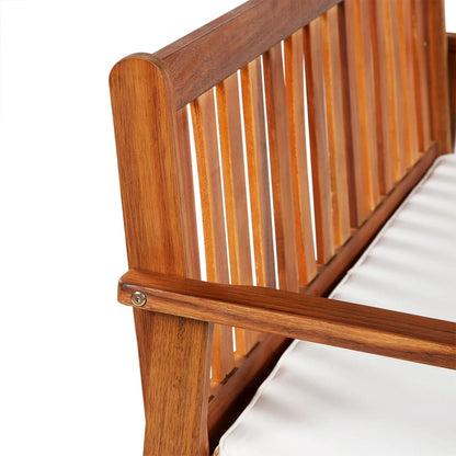 Banc de rangement en bois avec accoudoirs