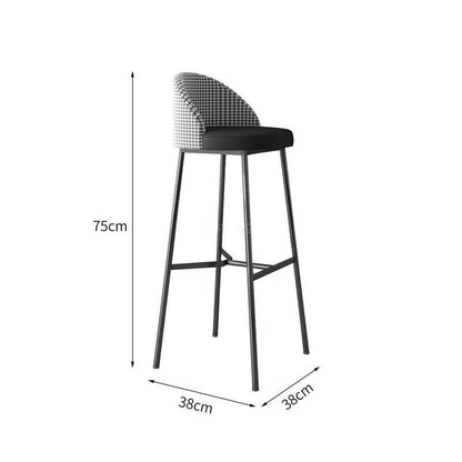 Chaise de bar de style scandinave double matière