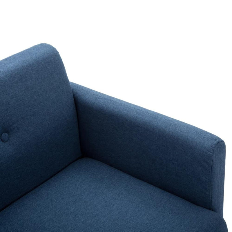 Canapé moderne 2 places minimaliste bleu pieds design noir