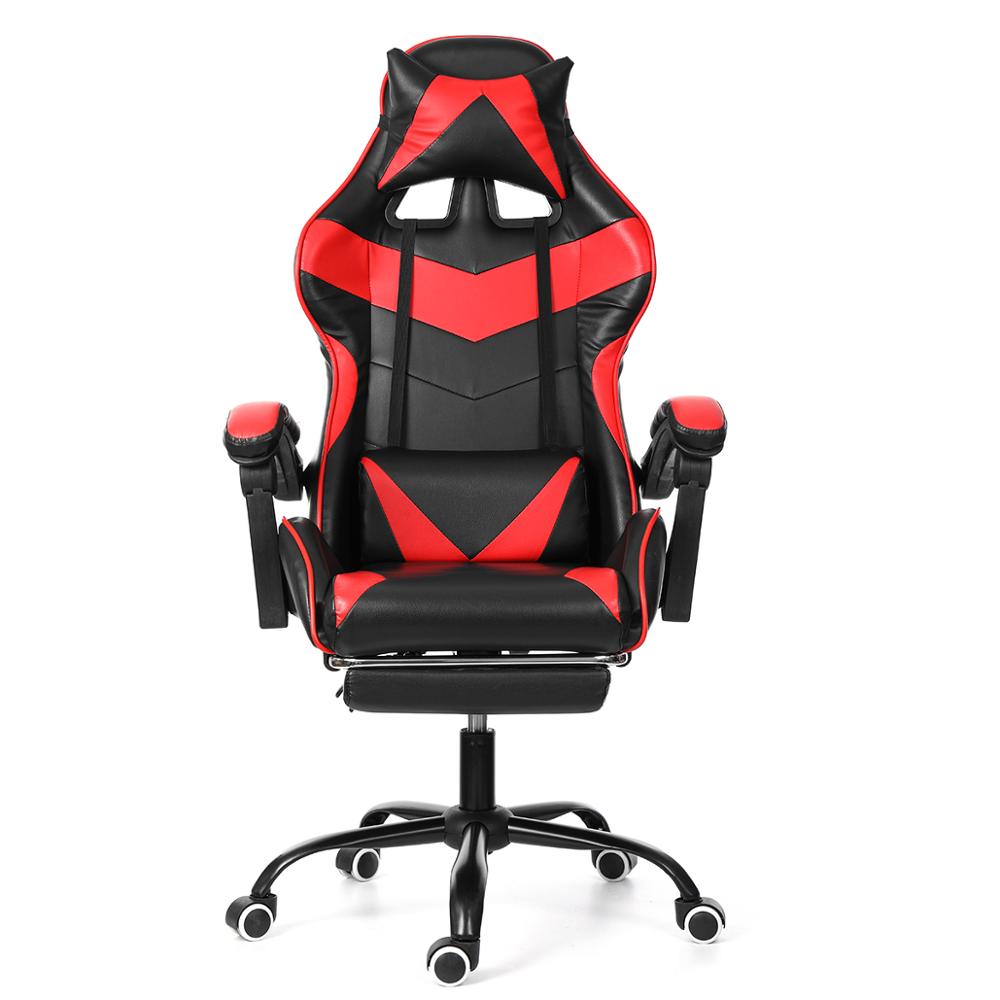 Chaise de bureau gamer sur roulettes ajustable avec accoudoirs