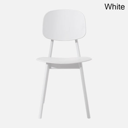 Chaise moderne en plastique épais avec dossier étroit pour salle à manger