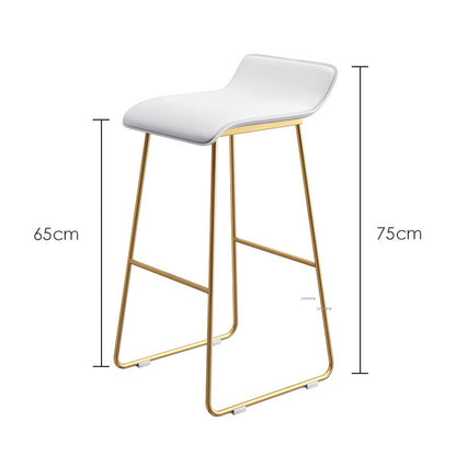 Tabouret de bar design scandinave blanc et doré
