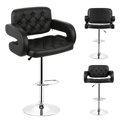 Chaise de bar de style fauteuil avec son assise capitonnée