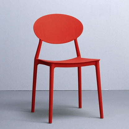 Chaise médaillon design en plastique avec assise large