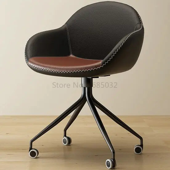 Chaise de bureau design et ergonomique sur roulettes