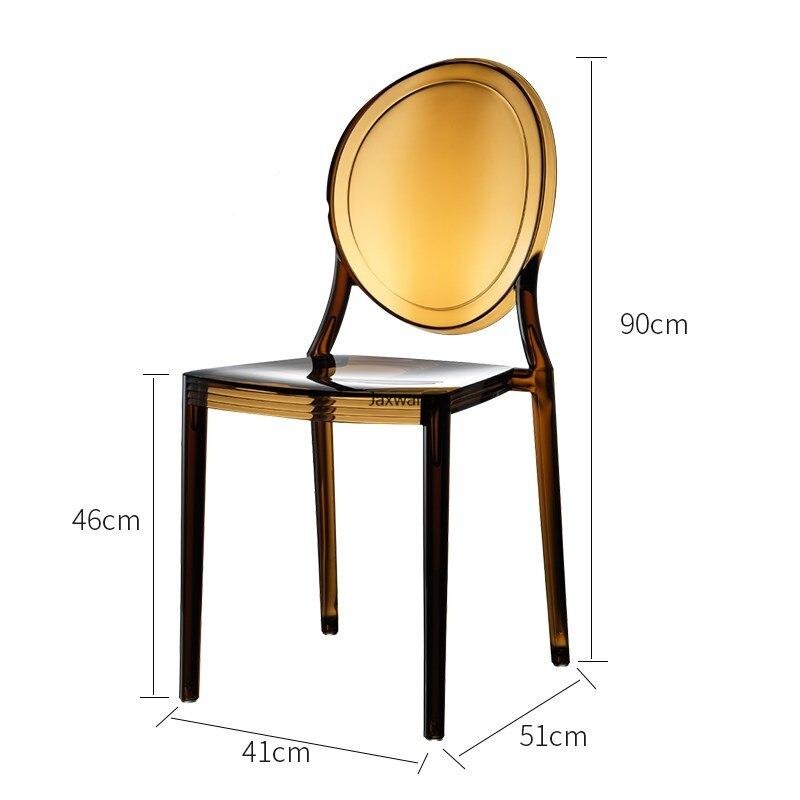 Chaise médaillon design à structure minimaliste