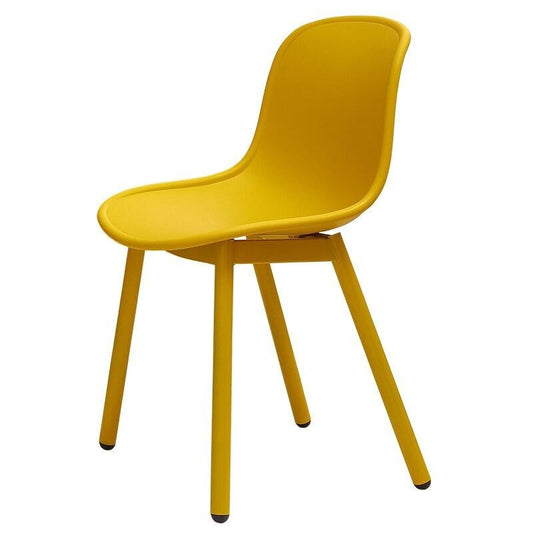 Chaise scandinave en métal et résine – Jaune