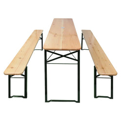 Banc industriel  par lot de 2 avec table en bois