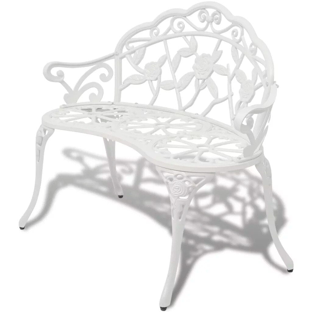 Banc industriel de style romantique en fer