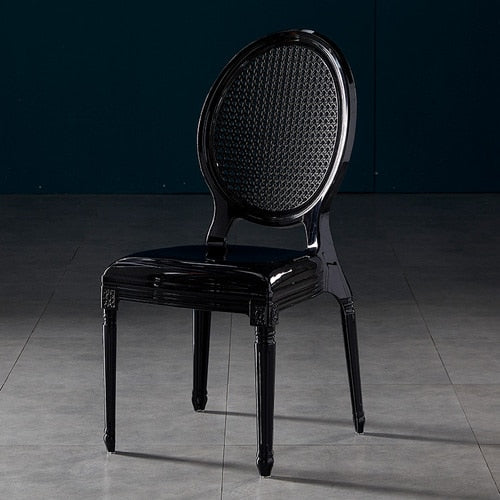 Chaise médaillon design de style époque en résine