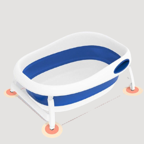 Transat bébé pour baignoire avec contour antidérapant bleu