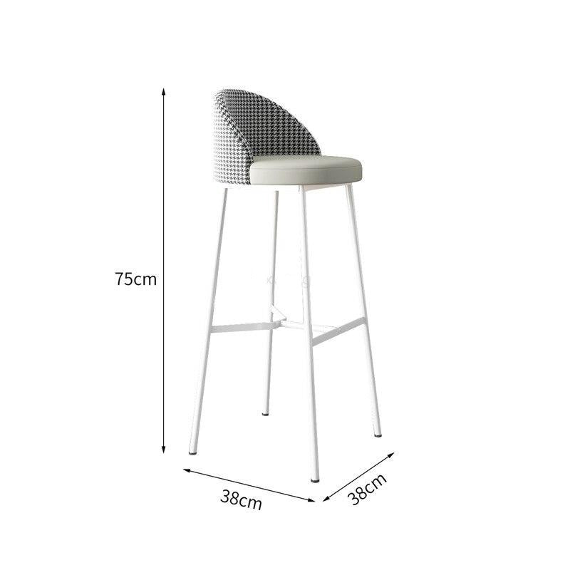Chaise de bar de style scandinave double matière