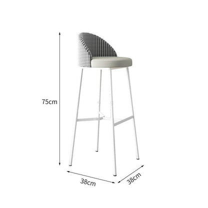 Chaise de bar de style scandinave double matière