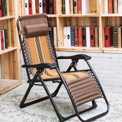 Chaise longue pliable avec renfort et coussin ajustable