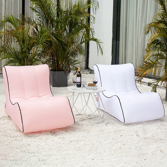 Transat gonflable ergonomique en tissu