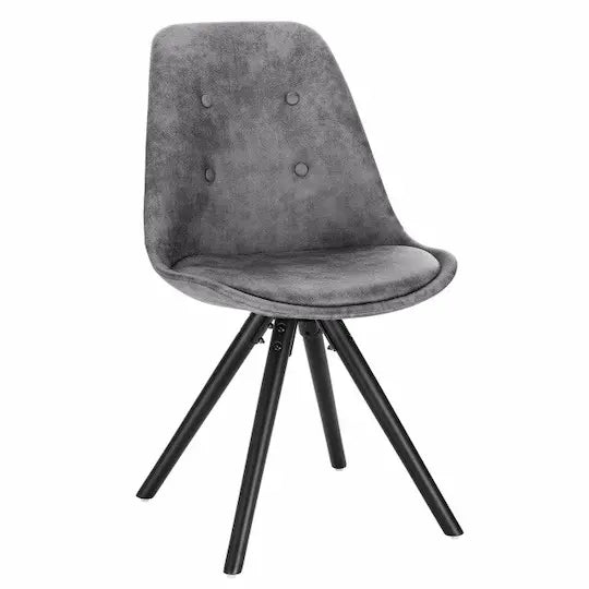 Chaise scandinave en velours et bois noir