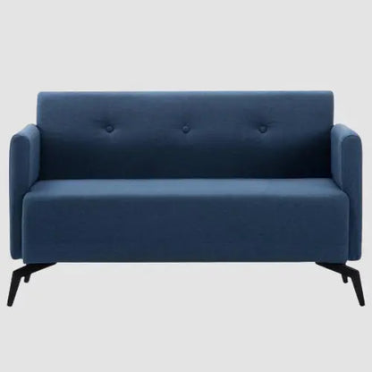 Canapé moderne 2 places minimaliste bleu pieds design noir