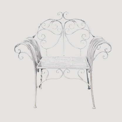 Chaise d'extérieur en métal art déco