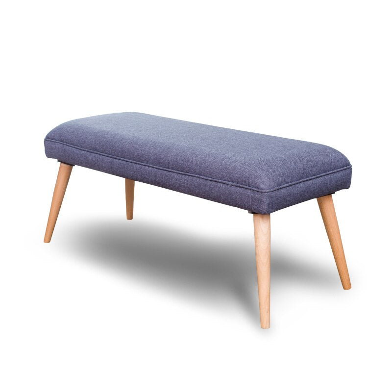 Banc scandinave en tissu et bois