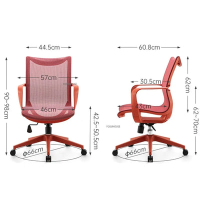 Chaise de bureau ergonomique ajustable avec accoudoirs et assise textilène
