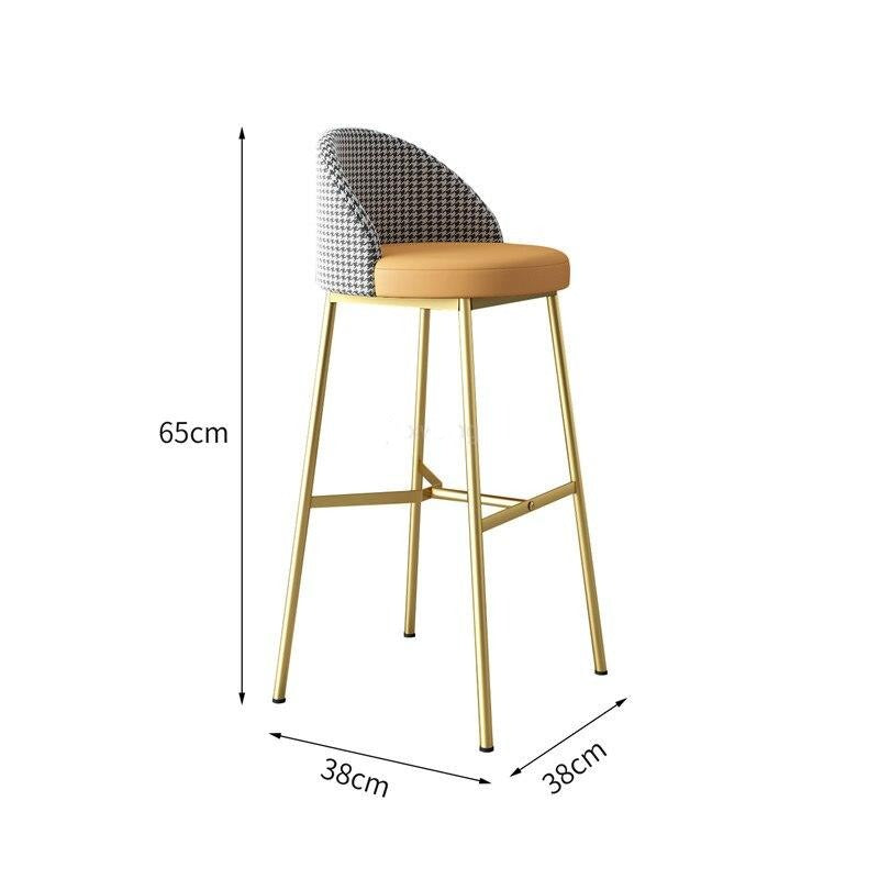Chaise de bar de style scandinave double matière