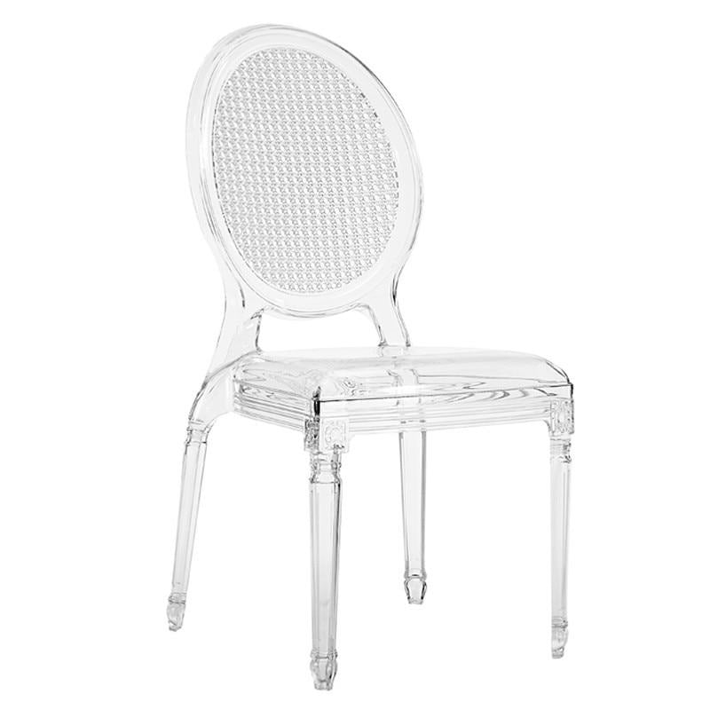 Chaise médaillon design de style époque en résine