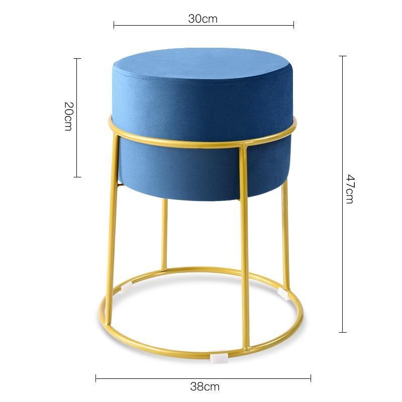 Tabouret design avec assise ronde et cadre en métal