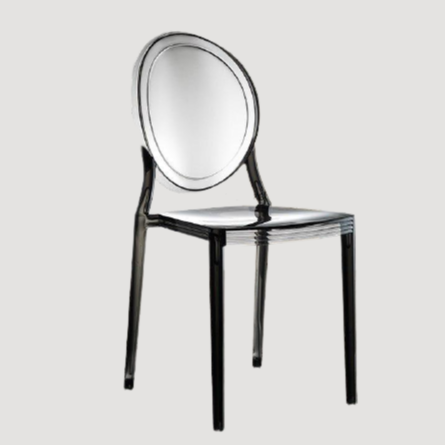 Chaise médaillon design à structure minimaliste