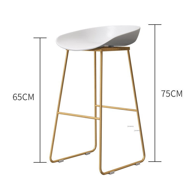 Tabouret de bar design scandinave blanc et doré