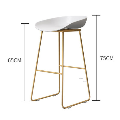 Tabouret de bar design scandinave blanc et doré
