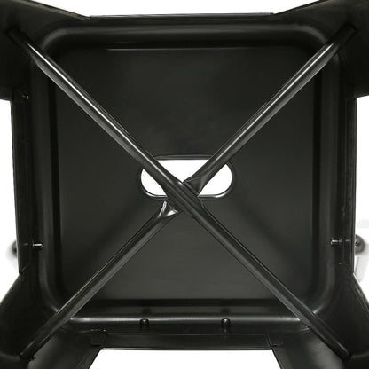 Chaise de bar industrielle en métal noir