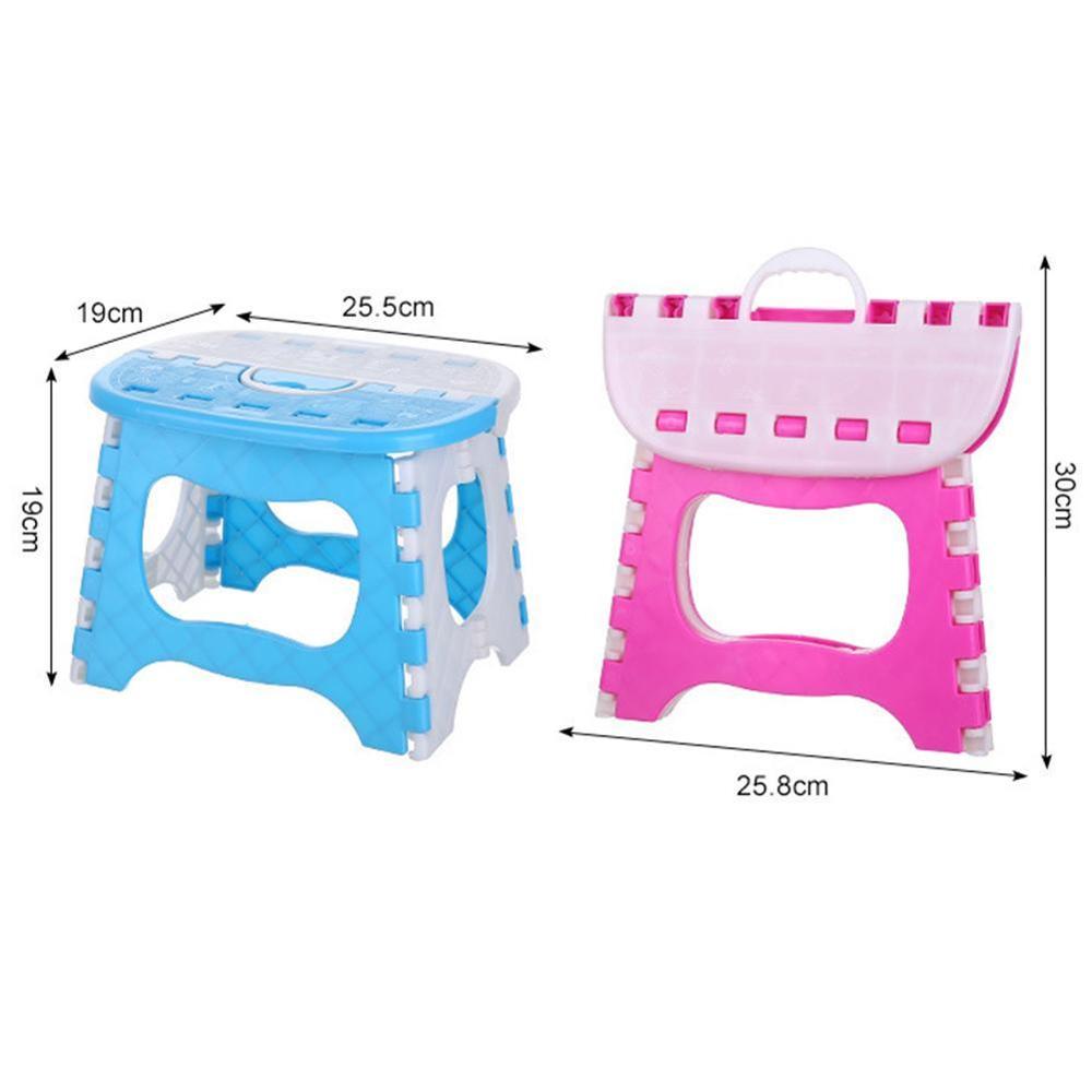 Tabouret enfant pliable et transportable bicolore en plastique