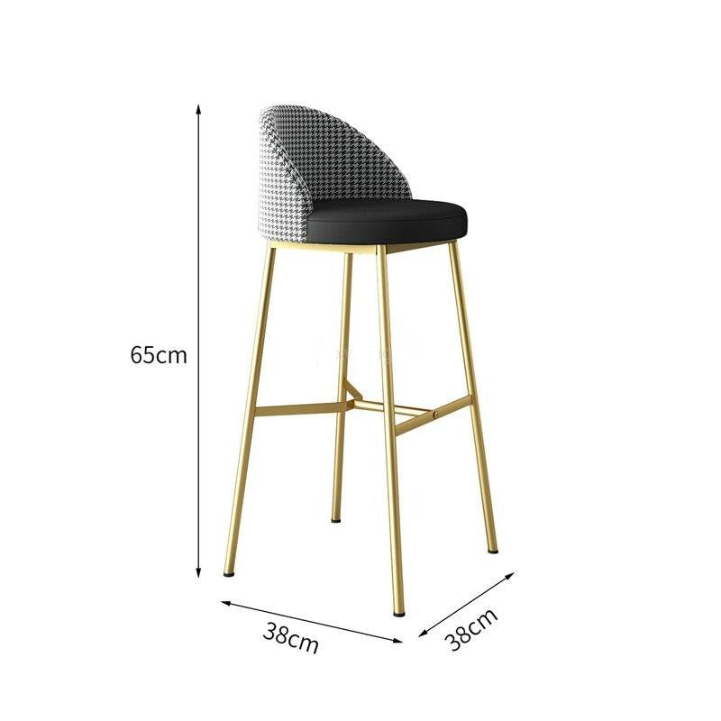 Chaise de bar de style scandinave double matière