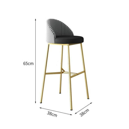 Chaise de bar de style scandinave double matière