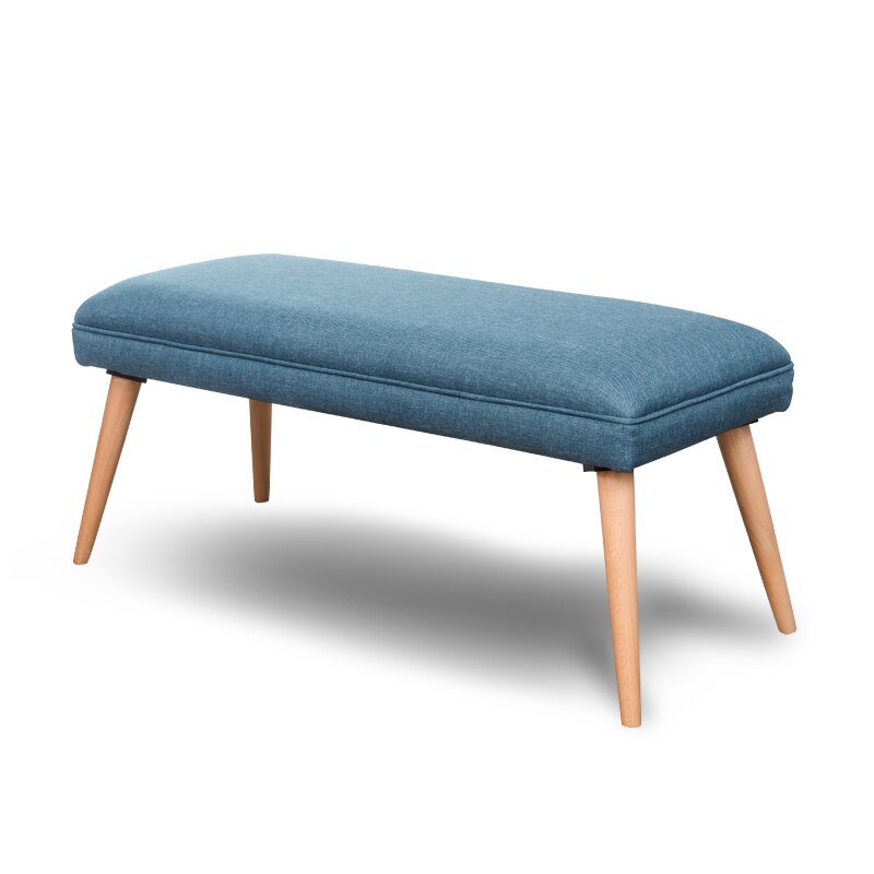 Banc scandinave en tissu et bois