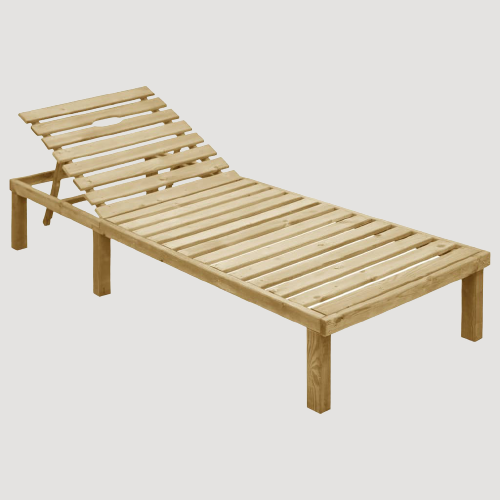 Transat pliable en bois de chêne