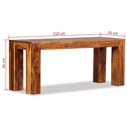 Banc scandinave en bois à pieds larges
