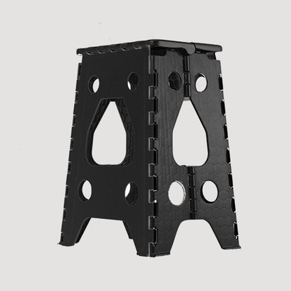 Tabouret ergonomique pliable d'appoint en plastique noir