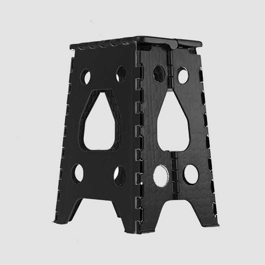 Tabouret ergonomique pliable d'appoint en plastique noir